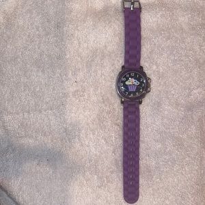 Purple Wristwatch with cupcake